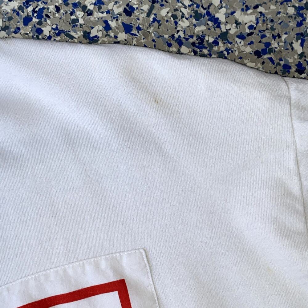 RARE VTG Coca-Cola White Crew Neck Shirt Pullover Surf Team Yacht Club Sz Large - Picture 8 of 11
